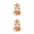 thumbnail image 3 of ZheElen Celebrate With Style - Elegant Wooden Musical Box For Birthday Christmas Gift With Exquisite Carousel 2Set, 3 of 6