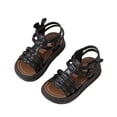thumbnail image 5 of ITSAME Girls Sandals, Comfy Anti-Slip Soft Rubber Flats Open Toe Summer Fashion Casual Beach Sandals Black 10(Little Kids), 5 of 9