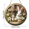 thumbnail image 3 of HoliHive Easter Wreaths for Front Door Bunny Welcome Wood Sign Door Hanger Spring Decorations Easter Hanging Plaque Rabbit Sign Decorations for Home Shop Garden, 3 of 3
