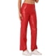 thumbnail image 4 of Pantalones de cuero sintético DARING DIVA para mujer, de cintura alta, pierna recta, estilo punk, PU, talla XL, rojos, 4 of 6