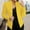 Yellow, variant on Summer Clearance Ofreoo Women's Casual Fashion Pocket Solid Color Shawl Suit Jacket Blazer Top