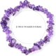 thumbnail image 2 of Pulsera elástica de amatista con cristales curativos, color morado, 5,7 cm de diámetro interior, estilo moderno, joyería de moda para mujer, regalo ideal para San Valentín., 2 of 4