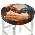 thumbnail image 6 of Cauagu Lava Dragon Print Round Stool Covers,Seat Cushion for Round Bar Stool Chair Seat Cover for Bar Round Chair Fits for 12/13/14in Bar Stool Cushion, 6 of 7