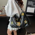 thumbnail image 3 of Mujeres Hombro PU Cuero Gran Capacidad para Niñas Mochila Citas (negro), 3 of 9