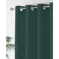thumbnail image 2 of Solid Color Thermal Insulated Blackout Curtains for Bedroom 24 Length Deep Green Room Darkening Curtain 1 Panel Grommet Window Curtain Drape for Living Room Nursery Room, 2 of 7