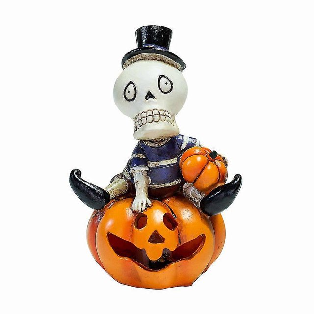 Lámpara de calavera de calabaza colorida de Halloween, accesorios espeluznantes de calavera iluminados para decoración de Halloween, calavera