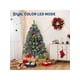 thumbnail image 1 of 6-foot artificial christmas tree con lights, hinged branches, y collapsible base - realistic premium spruce para home y oficina holiday decor, 1 of 8