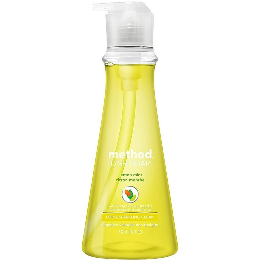 Method Dish Soap Pump Bottle, Lemon Mint 18 oz (Pack of 2) Walmart