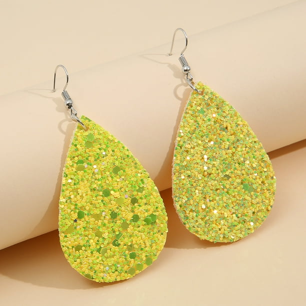 Nvzi Pendientes colgantes de estilo retro, nuevos y únicos, estilo bohemio étnico, joyería vintage (amarillo)