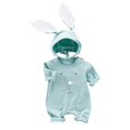 thumbnail image 1 of Lovely Cotton Rabbit Ears Hat Style Monos Ropa de bebé con mangas largas para primavera u otoño Si, 1 of 2