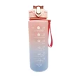 thumbnail image 1 of 900ml Sports water Bottle High Temperature Resistant Graduated Straw Cup Rainbow Frosted Progressive Color Water Cup Plastic Cup, 1 of 7