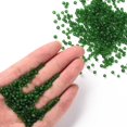 thumbnail image 4 of 8/0 Glass Seed Beads Frosted Colors Round Green 3mm, 4 of 5