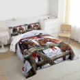 thumbnail image 3 of Homewish Farmhouse Horse Bedding Comforter Set 2pcs for Female Men Teens,Lodge Cabin Twin Comforter Sets Microfiber,Merry Christmas Breathable Bedding Set,Super Cozy Room Decor,Reversible, 3 of 8