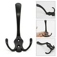 thumbnail image 4 of Yannee Coat Hooks Clothes Hooks Wall Hooks Towel Hooks Handbag Hook Holder Clothes Hanger, Black Coat Hook Wall Mounted Robe Clothes Rack Hat Wall Hanger 2 Pcs, 4 of 8