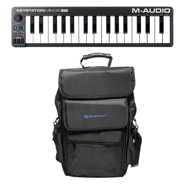 M Audio Keystation Mini 32 Iii 32 Key Midi Usb Keyboard Controller Carry Bag Walmart Com Walmart Com