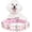 Pink, variant on Minzimin Dog Cat Pearl Collars with Crystal Rhinestone PU Leather Collars Necklace Adjustable CollarDog Chain Cat White Pearl Pet Collar 1Pack