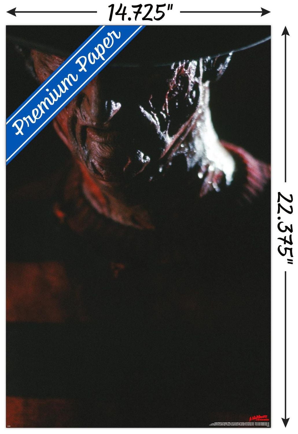 A Nightmare on Elm Street - Freddy Portrait Wall Poster with Magnetic Frame, 22.375" x 34"