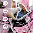 thumbnail image 4 of Soft Wearable Blanket Hoodie, Cozy Pink Blanket, Unique Throw Blankets Presents for Birthday, Christmas, 4 of 6