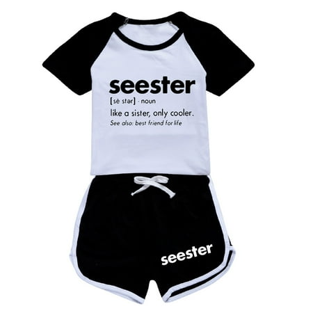 

Summer Children Kid Boys Girls Soft Short Sleeve Shirt Blouse Top and Shorts Casual Two Piece Outfit Set Clothes for Teen Girls Pants Girl Clothes Little Baby Teen Clothes for Winter Clothes for Young