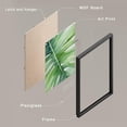 thumbnail image 4 of PixonSign 4 PCS Adhesive Canvas Posters Tropical Jungle Island Palm Leaf Collage Framed Wall Prints Nature Wilderness Digital Modern Art Decorative Floral Zen Botanical Artwork - 11"x14" Black, 4 of 5