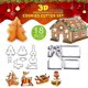 thumbnail image 1 of 18 Uds. Molde para hornear en casa de pan de jengibre, molde navideño de acero inoxidable para galletas 3d, molde para hornear de punto alto Diy con caja de regalo, 1 of 2