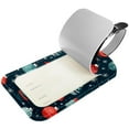 thumbnail image 2 of Square 2Pack PU Leather Merry Chrismas Cruise Luggage Tag with Privacy Cover and Name ID Tag for Travel Handbags Backpacks Luggage Tags, 2 of 6