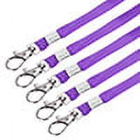 Uxcell Flat Lanyards, Neck Strap Swivel Hook Name Tag Badge Holder Purple 50 Pack