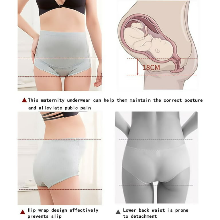 Women's Maternity Underwear Over Bump High Cut Pregnancy Panties,2