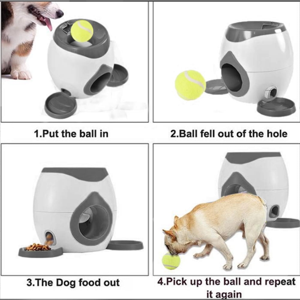 Interactive Reward Toy Dogs Tennis Ball Automatic Thrower Food Treat Dispenser Creativity Play Game Dog Food Leader Exercise Helper Walmart