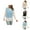 Light Blue, variant on Sleeveless Sweater Vest for Women Oversized Boho Style Fall Fashion Womens V Neck Knit Sweater Vest Preppy Style Sleeveless Crop Knit Vest