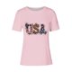 thumbnail image 4 of Tops de Ajuste Suelto para las Mujeres Sudadera Casual Impresa Manga Corta Cuello Redondo Superior, Poliéster, 4 of 6