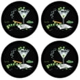 thumbnail image 2 of Silicone Non-Slip Drink Coasters with Removable Printed Absorbent Felt Pad - Set of 4 - Michael Godard: Martini Limbo, 2 of 3