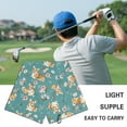 thumbnail image 5 of Yuyamidu Cute Corgi Golf Towel Flowers Cleaning Towels with Hook and Loop Fastener Golf Accessories Gifts for Women, 5 of 7