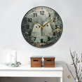 thumbnail image 2 of Yayeee Wall Clock Battery Operated 11.9" Silent Quartz Non-Ticking for Living Room Decor, Ghosts Playing in A Garden, 2 of 8