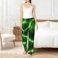 thumbnail image 5 of Uemuo Green Lightning Pattern Women's Wide Leg Palazzo Lounge Pants with Pockets Light Weight Loose Comfy Casual Pajama Pants-Large, 5 of 9