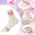 thumbnail image 2 of Bocaoying 8 Pairs Girl Crew Athletic Socks, Cotton Socks with Multicolor Hearts Cartoon Patterns for Kids Running Sport Indoor Outdoor, Aged 3-14, 2 of 6