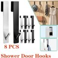thumbnail image 2 of Gancho para puerta de ducha de baño, 1/2/4/8 piezas, de acero inoxidable, con forma de S, para colgar sobre puerta de cristal, toallero de ducha, accesorio de baño, 2 of 5