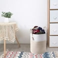 thumbnail image 4 of Laundry Basket,Laundry Basket Laundry Basket Storage Basket Dirty Laundry Basket Cotton Rope Folding Dirty Clothes Basket Storage Basket Laundry Basket Large Woven Cotton Rope Storage Basket, 4 of 8