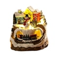 thumbnail image 3 of Figura de resina para construir una casa de pueblo navideña con luces LED y música. Muñeco de nieve, 3 of 9