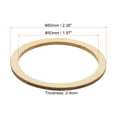 thumbnail image 2 of Uxcell 20Pack 60mm(2.4inch) Natural Wood Rings Unfinished Wood Pieces Circle Ornaments, 2 of 6