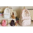 thumbnail image 2 of Cute Bow Print 3-in-1 Backpack Set, Lightweight Waterproof Nylon Student Bookbag, Aesthetic Daypack with Crossbody Purse & Pen Bag for Teen Women Travel Campus, 2 of 6