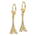 thumbnail image 6 of 14k Yellow Gold 3D EIFFEL TOWER [PARIS] / LEVERBACK Earrings, 6 of 7