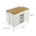 thumbnail image 6 of Garland3-Piece Kitchen Island and Stool Set in Oak White, 6 of 11