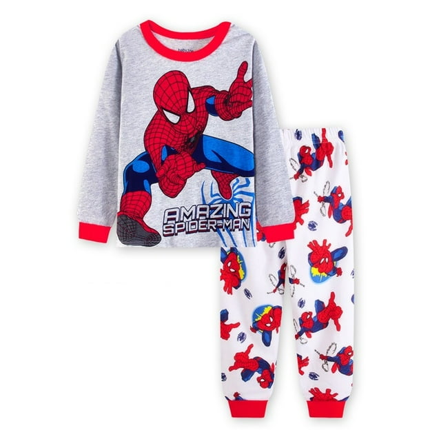 Spider-man Ensembles de Vêtements pour Enfants Garçons Tout-Petits Ensemble Mode Enfants Coton Printemps Automne Pyjamas