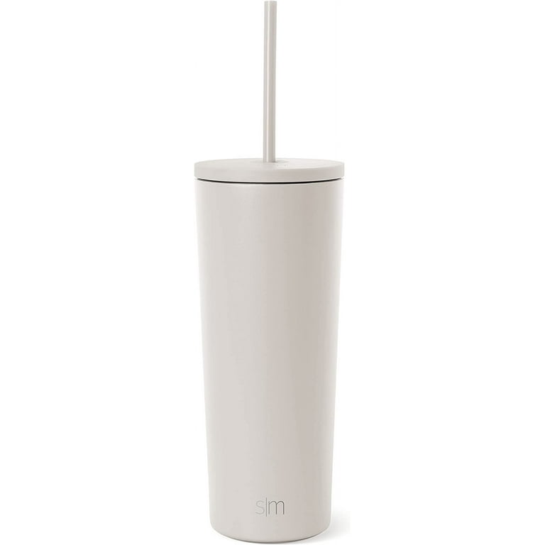 Simple Modern 24 fl oz Stainless Steel Classic Tumbler with Lid and Straw| Almond Birch