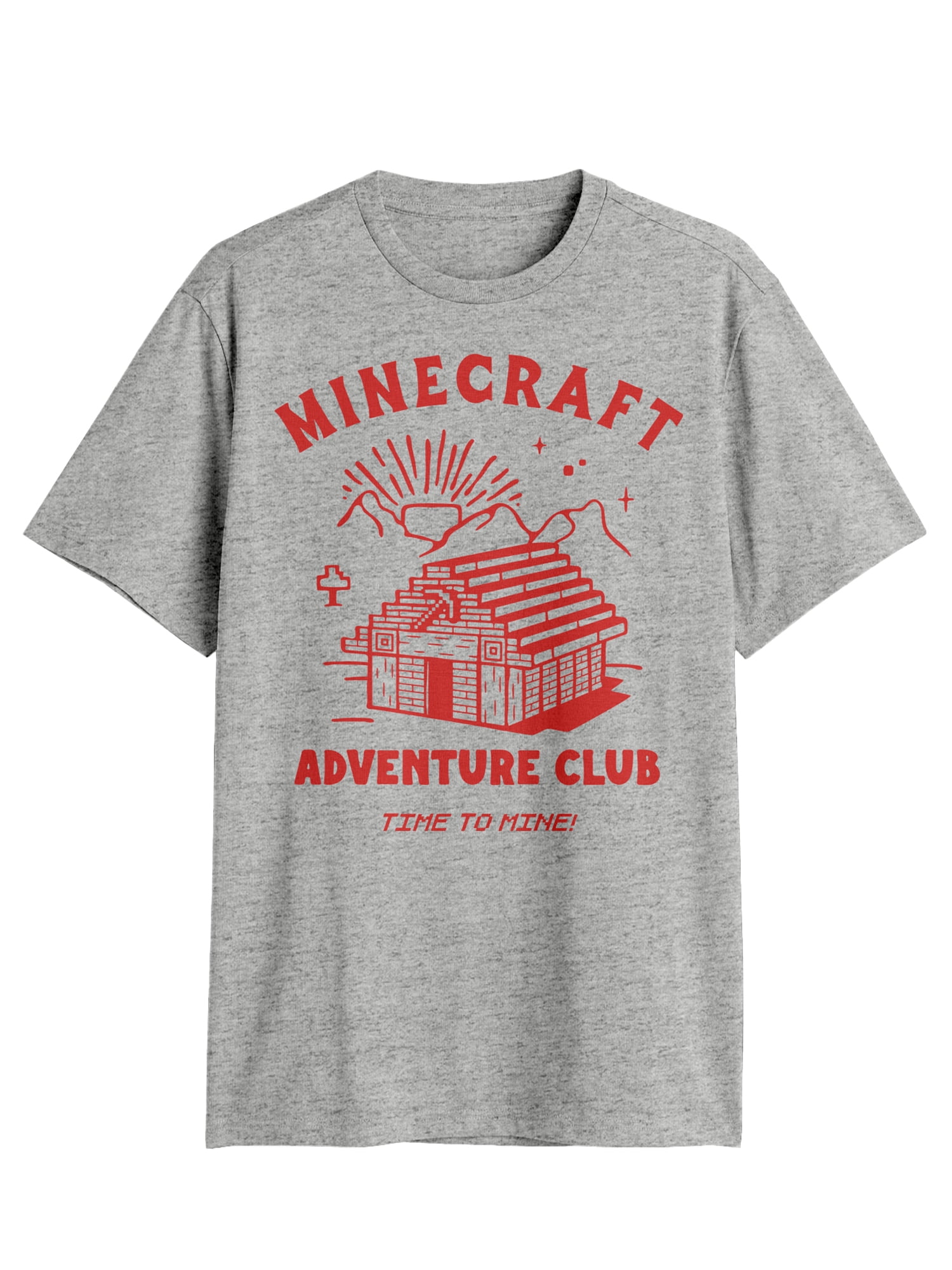 Minecraft, Mens Apparel Graphic Crew Neck T-Shirt, Sizes S-3XL, Time To Mine (Men's Big & Tall)