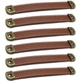 thumbnail image 1 of 6pcs Leather Pull Handles Dresser Handles Drawer Pulls Cabinet Cupboard Door Pulls, 1 of 9