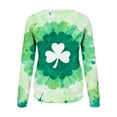 thumbnail image 5 of Levmjia Womens Sweatshirts Fashion Loose Round Neck Solid Color Long Sleeve St. Patrick's Day Printed Casual Shirt Holiday Breathable Comfortable Work Home Wear, 5 of 7