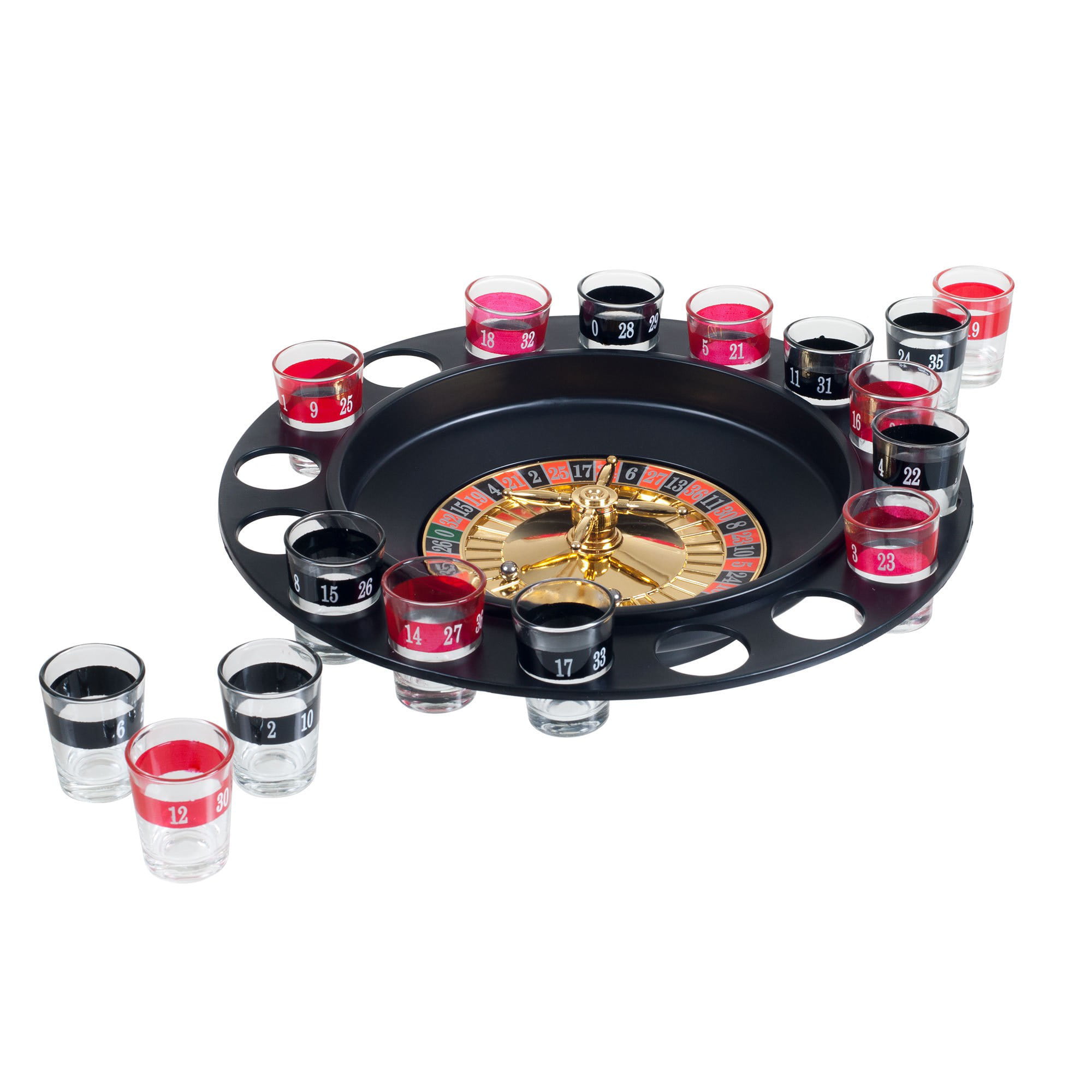 ROULETTE WHEEL DRINKING GAME party supplies fun adult games casino shot glass