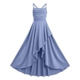 thumbnail image 7 of Fozruso Girls' Casual Dress Tiered Ruffle Spaghetti Strap Dress Ruched Flowy Summer Maxi Sundress,15-16 Years, 7 of 7